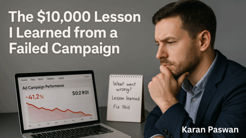 The $10,000 Lesson I Learned from a Failed Campaign - Karan Paswan